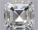 Natural Diamond 0.92 Carats, Asscher with  Cut, J Color, VS1 Clarity and Certified by GIA