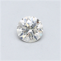 Natural Diamond 0.40 Carats, Round with Very Good Cut, J Color, SI2 Clarity and Certified by GIA