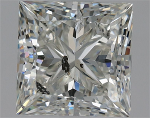 Foto Diamante Natural 1.51 quilates, Princesa , Color H, claridad SI2 y certificado HRD de