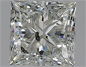 Natural Diamond 1.51 Carats, Princess with  Cut, H Color, SI2 Clarity and Certified by HRD