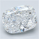 Natural Diamond 4.01 Carats, Cushion with  Cut, D Color, VS1 Clarity and Certified by GIA