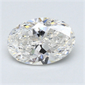0.90 Carats, Oval Diamond with  Cut, G Color, SI1 Clarity and Certified by GIA