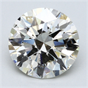 3.70 quilates, Redondo Diamante , Color K, claridad SI2 y certificado por GIA
