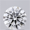 Lab Grown Diamond 1.05 Carats, Round with Ideal Cut, D Color, VVS1 Clarity and Certified by IGI