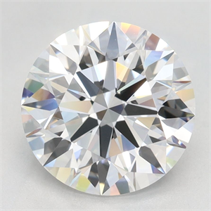 Picture of Lab Grown Diamond 2.55 Carats, Round with Excellent Cut, D Color, VVS1 Clarity and Certified by GIA