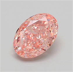 Picture of Lab Grown Diamond 1.85 Carats, Oval with  Cut, Fancy Vivid Pink Color, VVS2 Clarity and Certified by IGI
