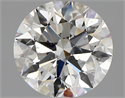 1.91 Carats, Round Diamond with Excellent Cut, H Color, SI2 Clarity and Certified by GIA