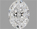 Natural Diamond 0.70 Carats, Oval with  Cut, D Color, VVS2 Clarity and Certified by GIA