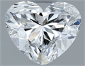 Natural Diamond 0.50 Carats, Heart with  Cut, E Color, SI2 Clarity and Certified by GIA