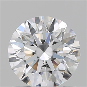 Picture of Natural Diamond 1.02 Carats, Round with Excellent Cut, D Color, I1 Clarity and Certified by GIA
