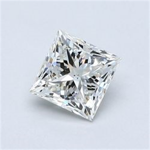 Foto Diamante Natural 0.70 quilates, Princesa , Color J, claridad SI1 y certificado GIA de