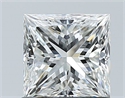 Natural Diamond 1.01 Carats, Princess with  Cut, H Color, VVS1 Clarity and Certified by GIA