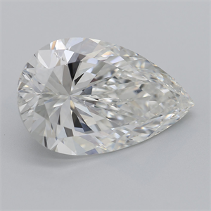 Picture of Natural Diamond 7.01 Carats, Pear with  Cut, H Color, SI2 Clarity and Certified by GIA
