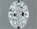 Natural Diamond 0.91 Carats, Oval with  Cut, F Color, VVS2 Clarity and Certified by GIA
