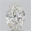 Natural Diamond 1.01 Carats, Oval with  Cut, H Color, SI2 Clarity and Certified by GIA