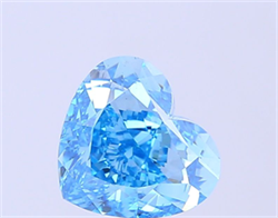Picture of Lab Grown Diamond 3.01 Carats, Heart with  Cut, Fancy Vivid Blue Color, VS2 Clarity and Certified by IGI