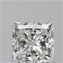 Natural Diamond 0.90 Carats, Princess with  Cut, H Color, VS2 Clarity and Certified by GIA