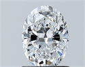 Natural Diamond 1.00 Carats, Oval with  Cut, D Color, VS1 Clarity and Certified by GIA