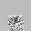 Natural Diamond 0.51 Carats, Princess with  Cut, D Color, VS1 Clarity and Certified by GIA
