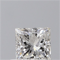 Diamante Natural 0.51 quilates, Princesa , Color F, claridad VS2 y certificado GIA
