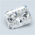 Natural Diamond 1.30 Carats, Radiant with  Cut, F Color, VS2 Clarity and Certified by GIA