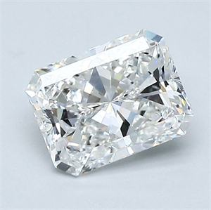 Picture of Natural Diamond 1.30 Carats, Radiant with  Cut, F Color, VS2 Clarity and Certified by GIA