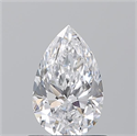 Natural Diamond 0.76 Carats, Pear with  Cut, D Color, SI2 Clarity and Certified by GIA