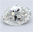 Natural Diamond 3.80 Carats, Oval with  Cut, I Color, VS1 Clarity and Certified by GIA