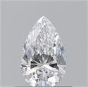 Diamante Natural 0.54 quilates, De pera , Color D, claridad SI2 y certificado GIA