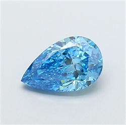 Picture of Lab Grown Diamond 1.29 Carats, Pear with  Cut, Fancy Vivid Blue Color, VS1 Clarity and Certified by IGI