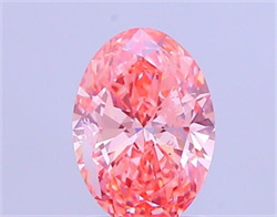 Picture of Lab Grown Diamond 1.50 Carats, Oval with  Cut, Fancy Vivid Pink Color, VS2 Clarity and Certified by IGI