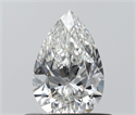 Natural Diamond 0.50 Carats, Pear with  Cut, G Color, VVS1 Clarity and Certified by IGI