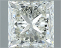 Natural Diamond 1.51 Carats, Princess with  Cut, I Color, VVS2 Clarity and Certified by IGI