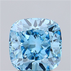 Picture of Lab Grown Diamond 2.24 Carats, CUSHION MODIFIED with  Cut, Fancy Vivid Blue Color, VVS2 Clarity and Certified by IGI