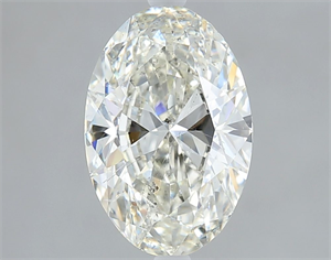 Picture of Natural Diamond 1.80 Carats, Oval with  Cut, K Color, SI1 Clarity and Certified by GIA