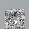 Natural Diamond 0.52 Carats, Princess with  Cut, G Color, VS1 Clarity and Certified by GIA