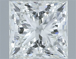 Picture of Natural Diamond 0.51 Carats, Princess with  Cut, J Color, SI1 Clarity and Certified by GIA