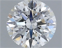 Natural Diamond 0.70 Carats, Round with Excellent Cut, H Color, SI2 Clarity and Certified by GIA