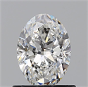 Natural Diamond 0.74 Carats, Oval with  Cut, F Color, VVS1 Clarity and Certified by GIA