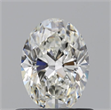 Natural Diamond 0.72 Carats, Oval with  Cut, H Color, VVS2 Clarity and Certified by GIA