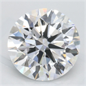 Lab Grown Diamond 3.35 Carats, Round with Excellent Cut, D Color, IF Clarity and Certified by GIA