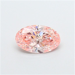 Picture of Lab Grown Diamond 1.25 Carats, Oval with  Cut, Fancy Vivid Pink Color, VVS2 Clarity and Certified by IGI