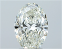 Natural Diamond 1.70 Carats, Oval with  Cut, J Color, VS1 Clarity and Certified by GIA