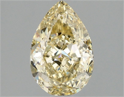 Picture of Lab Grown Diamond 1.59 Carats, Pear with  Cut, Fancy Yellow Color, VVS2 Clarity and Certified by IGI