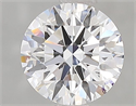 Lab Grown Diamond 1.09 Carats, Round with Ideal Cut, D Color, VVS2 Clarity and Certified by IGI