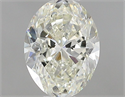 Natural Diamond 0.90 Carats, Oval with  Cut, I Color, VS2 Clarity and Certified by IGI