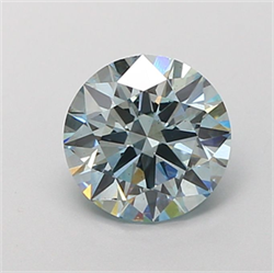 Picture of Lab Grown Diamond 2.01 Carats, Round with Ideal Cut, Fancy Intense Blue Color, VS1 Clarity and Certified by IGI
