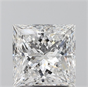 Natural Diamond 2.01 Carats, Princess with  Cut, E Color, SI2 Clarity and Certified by GIA