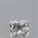 Natural Diamond 0.27 Carats, Princess with  Cut, F Color, VVS2 Clarity and Certified by GIA