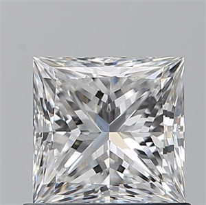 Picture of Natural Diamond 0.91 Carats, Princess with  Cut, E Color, VS2 Clarity and Certified by GIA